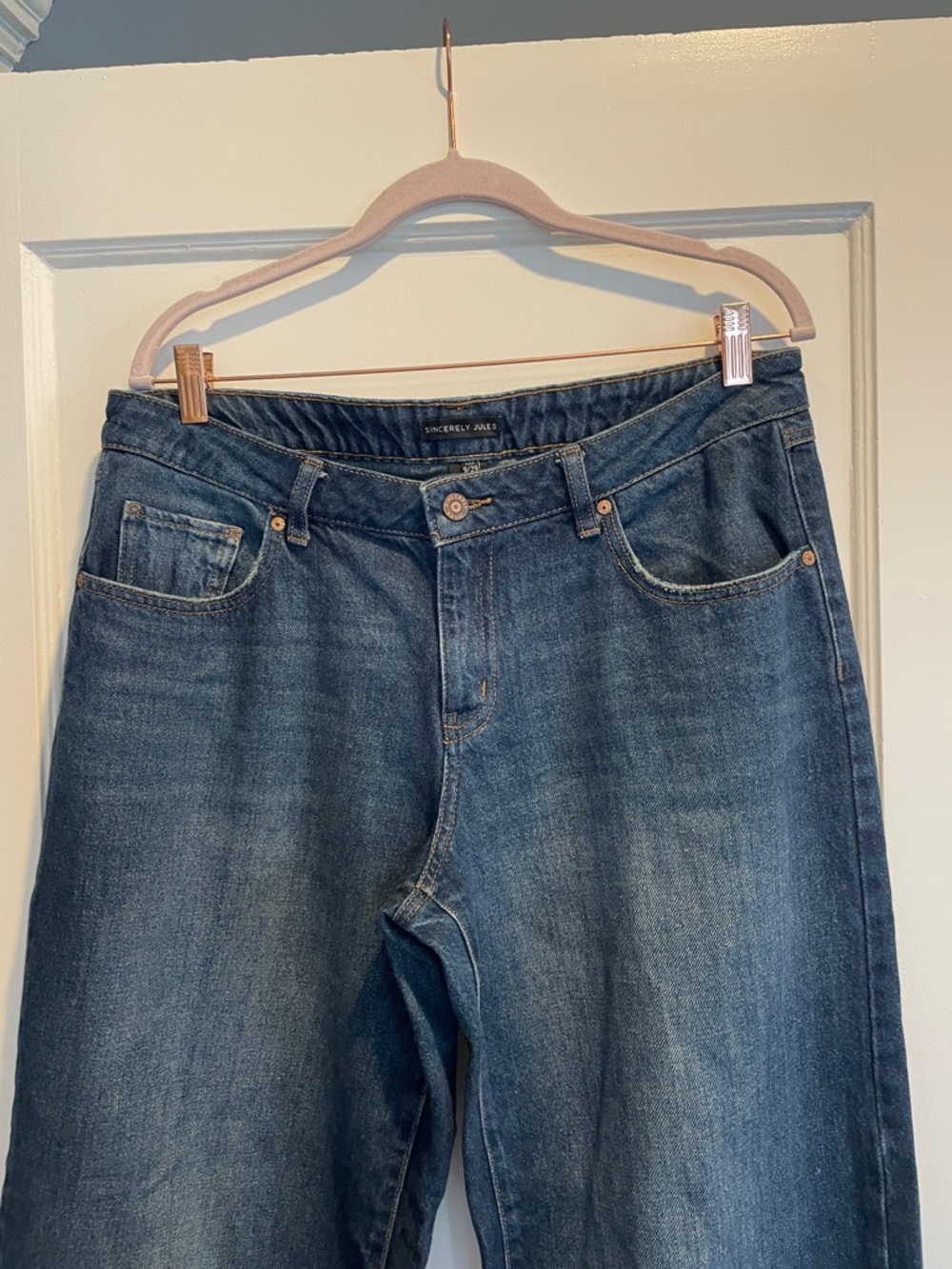 Sincerely Jules Indigo Wide-Leg Flare Jeans - Picture 2 of 4